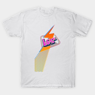 i love 80's themed graphic design by ironpalette T-Shirt